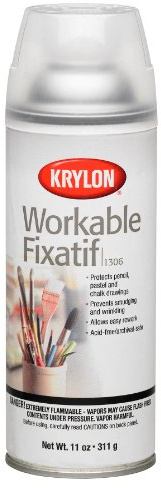 Krylon K01306 Workable Fixatif Spray Clear, 11-Ounce Aerosol,Matte