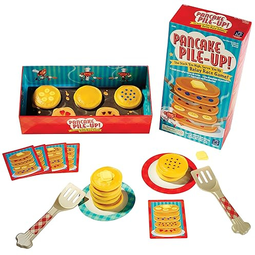 Learning Resources Pancake Pile Up – Juego de Apilar Tortitas con Cartas de Pedido – Desde 4 Años – Actividad Educativa y Motora para Casa y Aula