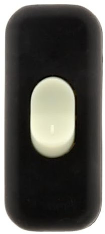 Zenitech - Interrupteur Unipolaire Luminescent 2A - Plastique - Compatible Boîtiers Standards, Éclairage Intérieur, Design Élégant - Dimensions 6x2x2cm - Noir