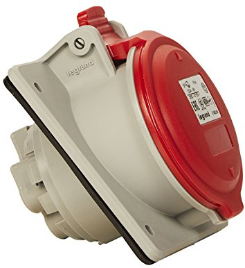 Legrand 555288 Prise à entraxes unifiés fixe P17 IP44 32A, 380V~ à 415V~, 3P+T