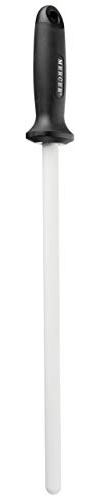 Mercer Culinary 12-Inch Ceramic Sharpener, Stainless Steel, 38x10x3 cm, Black