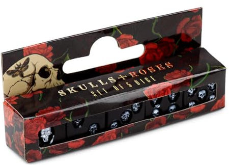 Puckator SK200 6-seitige Würfel mit eingearbeiteten Schädeln, 5-teiliges Set