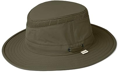 Tilley mens Ltm5 Airflo Medium Brim Recycled Sun Hat, Olive, 7.875 US