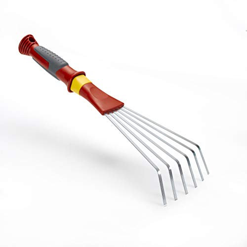 Outils Wolf LDM Escoba de Mano Dentada Plana Multiestrella Pequeña Ldm, plateado y naranja