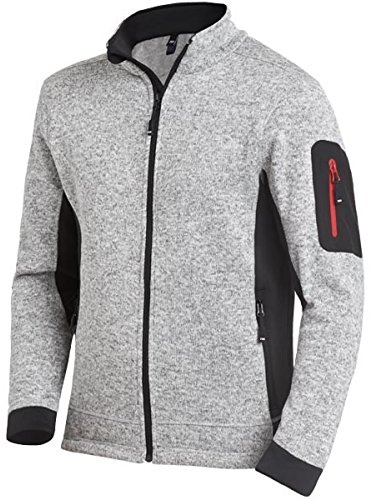 FHB Strick-Fleece Christoph Größe L, 1 Stück, grau/schwarz, 79595-1120-L
