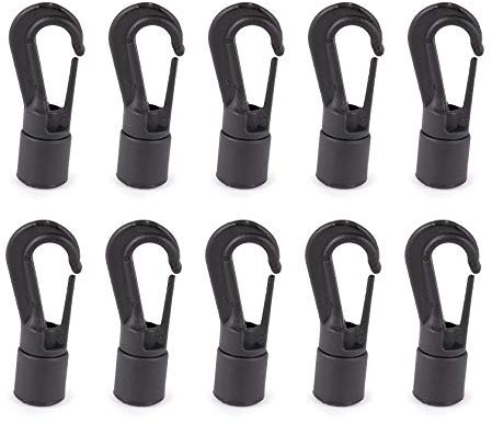 10x Kunststoffhaken Plastikhaken für 5/6 mm Gummiseil