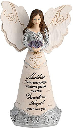 Pavilion Gift Company Elements Mother Guardian Angel Figurine, 6, Purple