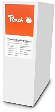Peach PBT406-02 Thermobindemappe, A4, 15 Blätter, 80 g/m², 100 Stück, weiß