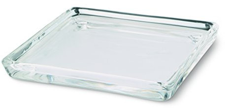Bolsius, Piatto da Candela Rettangolare, in Vetro, Trasparente