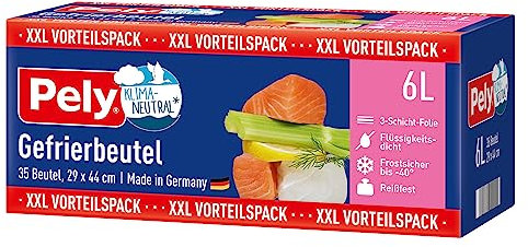 Pely® Gefrierbeutel, 6 Liter, 35 Beutel