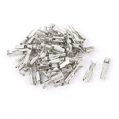 sourcingmap 50 Pz. 2.8mm Non per Isolante Femmina Capocorda Capocorda Connettore del Cavo