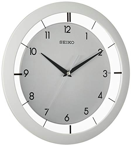 SEIKO QXA520WLH Metal Non Ticking Wall Clock, White, 11 Inch