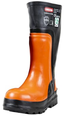 Oregon Yukon Kettensägen-Schnittschutzstiefel aus Leder, Stahlkappen (Größe 47)