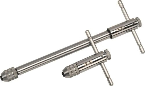 Völkel Werkzeughalter Gewindeschneider No.20 | 300 mm | Ratschen-Gewindeschneidkluppe | Für Vierkant Gewindebohrer | Rechts + Links umschaltbar | 4.5-8.0 mm (M5-12)