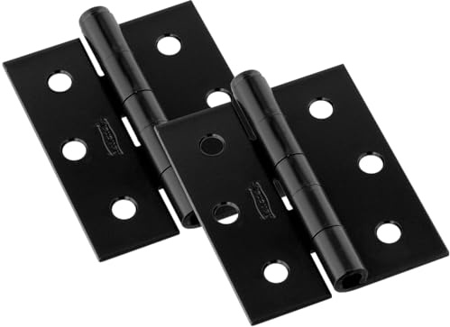 National Hardware N115-451 V129 Screen/Storm Door Hinges in Black, 3 x 2-1/2, 2 piece