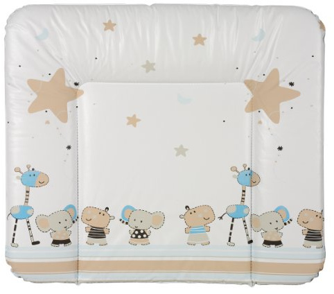 Schardt - Wickelauflage Banjo Blau 84x74cm - Pflegeleichte Wickelunterlage mit Abwischbarer Folie - Auflage für Babys mit Extra Weicher Polsterung - Aus 100% Polyestervlies