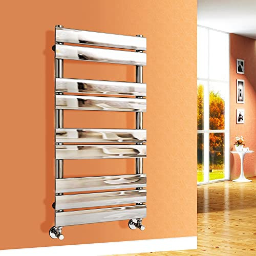 NRG Modern Bathroom 1000x450mm Flat Panel Heated Towel Rail Radiator Chrome