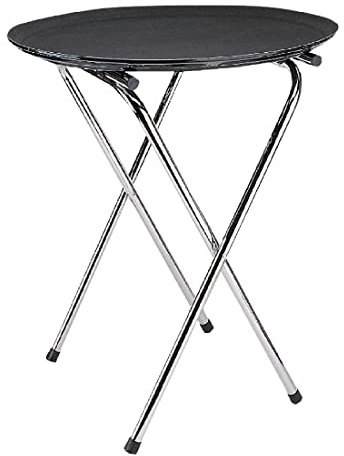 Kristallon Chrome Folding Oval Tray Stand Portable Holder for Better Experience