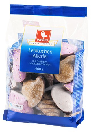 WEISS Gingerbread Lebkuchen Allerlei, 400 GR