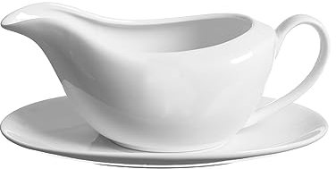 Precio y Kensington Simplicity, Salsera y platillo, porcelana, blanco