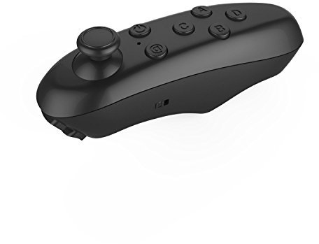 PTCM Universal sans Fil Bluetooth 3.0 Gamepad Télécommande pour VR 3D Glasses Réalité Virtuelle Casque PC Smartphones Compatible avec Le système Android (Noir)
