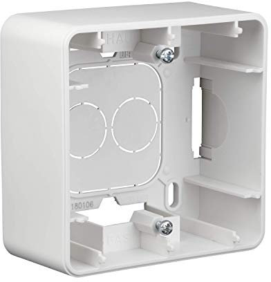 Plaque electrique - Interrupteur pour prise - Prise interrupteur electrique - plaque plastique - prise murale - Gamme CASUAL Cadre saillie Simple - Blanc Mat Debflex 742016