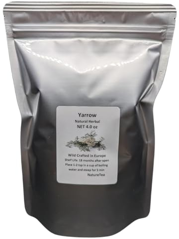 Yarrow Flower - Achillea millefolium Loose Leaf & Flower C/S from 100% Nature (02 oz)