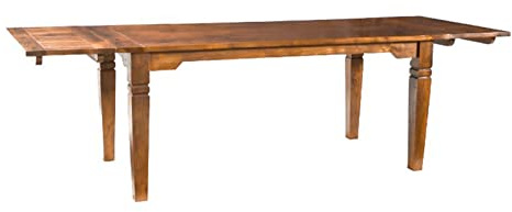 MASSIVMOEBEL24.DE | Esstisch mit Ansteckplatten Akazie 200-240/280x100x76 Honig lackiert Oxford #0123