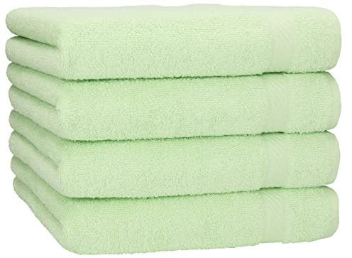 Betz 4 Stück Duschtücher Set Palermo Größe 70x140 cm 100% Baumwolle Badetuch Duschhandtuch Sporthandtuch Farbe