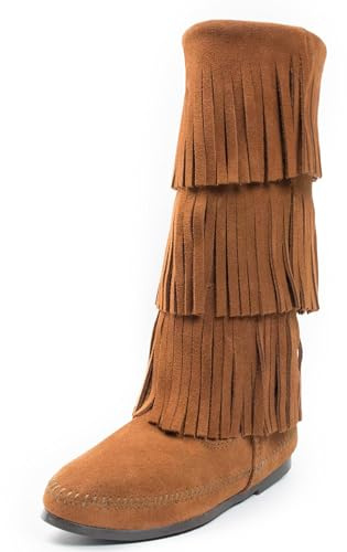 Minnetonka 1639 - Botas de ante para mujer, Brown, 36 EU