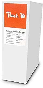 Carpetas de encuadernación térmica de Peach, color blanco, para 120 hojas (A4, 80g/m2), 80 unidades - PBT406-08
