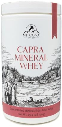 Mt. Capra Mineral Whey | A Whole Food, Bio-Available Mineral/Electrolyte Powder Supplement from Goat Milk Whey, Rich in Potassium, Alkalizing | 28 Servings - 25.4 oz
