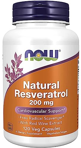 NOW Foods Resveratrol, 200mg - 120 vcaps