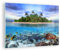 Bilder auf Glas Strand lagune wasser ozean Glasbild 70x50cm Wandbilder Dekoration Wohnzimmer Schlafzimmer Küche Deko Klein Wanddeko Bild im Glas Wand Kunstdruck Art Modern Wall Decor GAA70x50-2686