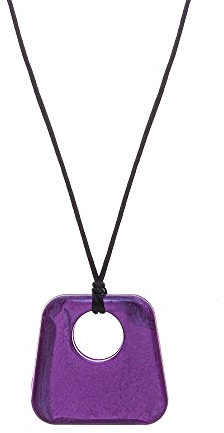 Chewigem Chunky Silicone Teething Necklace (The Jazz) Non-Toxic, Washable, Breastfeeding and Nursing Aid Babywearing Accessory Perfect for ASD, SPD, Oral Motor or Anxiety Needs, Purple