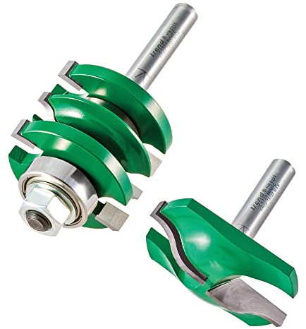 Trend CraftPro Panel Door Router Cutter Set, 8mm Shank, 4mm Radius and 17mm Cut Length, Set of 2, Tungsten Carbide Tipped, CR/PDS1X8MMTC