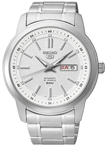 Seiko 5 Mens Analogue Automatic Watch with Stainless Steel Bracelet SNKM83K1