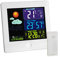 TFA Dostmann Sun Digitale Wetterstation mit Temperatursender, 35.1133.02 Wettervorhersage mit Farbdisplay, messen von Luftfeuchtigkeit und Temperatur, Raumklimakontrolle, weiß