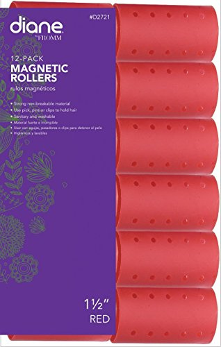 Diane Bigoudis magnétiques 38 mm Rouge 12/paquet (Lot de 12)