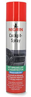 NIGRIN Cockpit-Spray Meeresbrise, 400 ml, reinigt die Kunststoff-Oberflächen im Auto, farbauffrischend, antistatisch, 1 Stück (1er Pack)