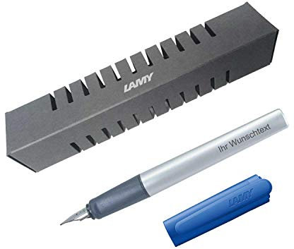 Lamy Füllfederhalter nexx Modell 87, Farbe blue (blau), Feder A, inkl. Laser-Gravur
