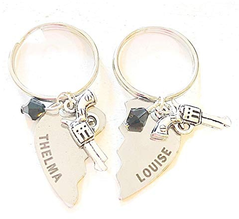 Thelma and Louise Accessories Bag Charm/Keychain Gift Set for Best Friends or Partners in Crime