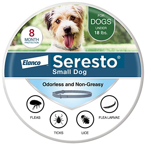 Seresto Small Dog Vet-Recommended Flea & Tick Treatment & Prevention Collar for Dogs Under 18 lbs. | 8 Months Protection