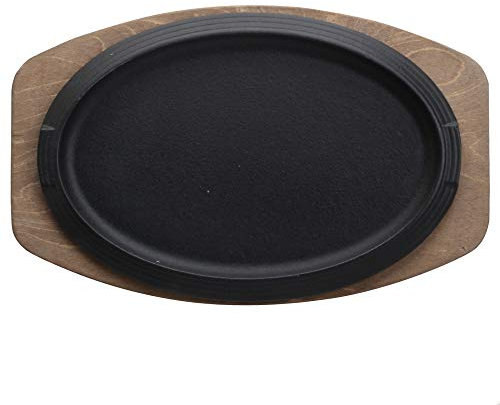 Ilsa Plato Oval 32x22 Hierro con Madera, Metal, Multicolor