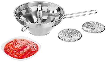 KASANOVA Passaverdure, 20 cm Argento Utensili e Accessori