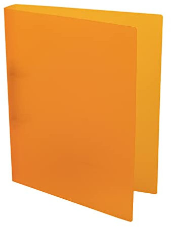 Idena 224368 - Ringbuch DIN A4, aus PP, 2 Ringe, 35 mm Rückenbreite, transluzent orange, 1 Stück