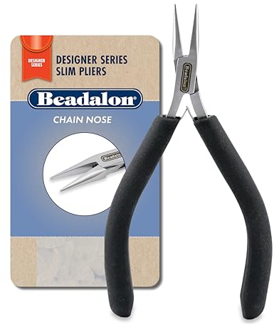 Beadalon Designer Series Slim Pliers - Chain Nose, Black