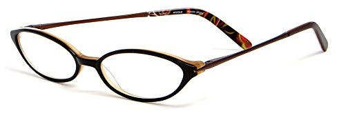 Vera Bradley Nicole Puccini KIDS GIRLS Reading Glasses Layer Brown Cateye +2.25