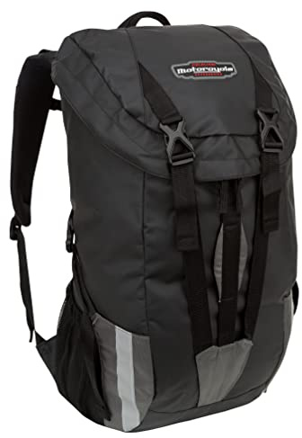 Fieldline Motorcycle All Weather Backpack, Black, Works with Backrest and Sissy Bar Large