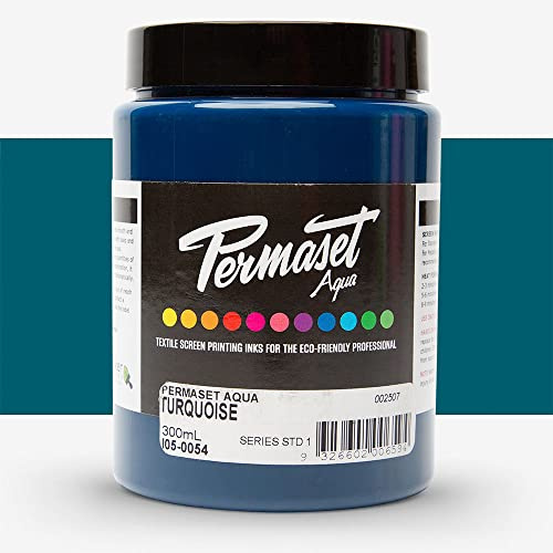 Permaset Aqua Supercover - Inchiostro per stampa su tessuti, 300 ml, colore turchese